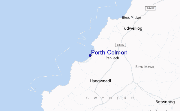 mappa di localizzazione di Porth Colmon