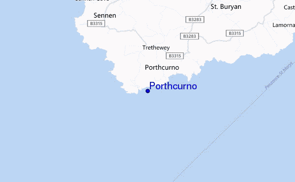 mappa di localizzazione di Porthcurno