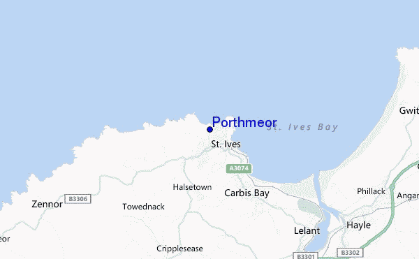 mappa di localizzazione di Porthmeor