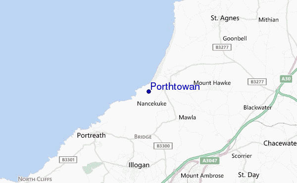 mappa di localizzazione di Porthtowan