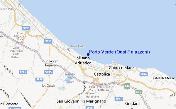 mappa di localizzazione di Porto Verde (Oasi-Palazzoni)
