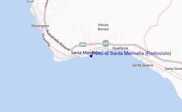 mappa di localizzazione di Porto-di Santa Marinella (Porticciolo)