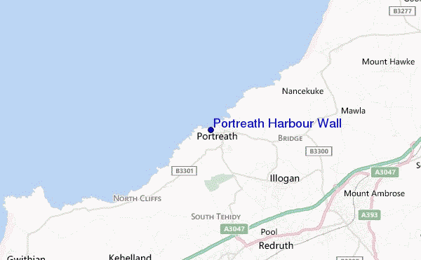 mappa di localizzazione di Portreath Harbour Wall