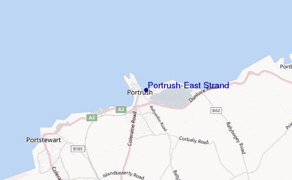 mappa di localizzazione di Portrush-East Strand