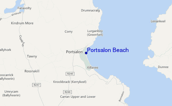 mappa di localizzazione di Portsalon Beach