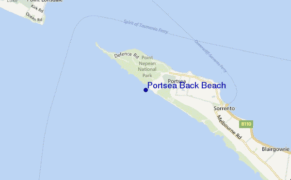 mappa di localizzazione di Portsea Back Beach