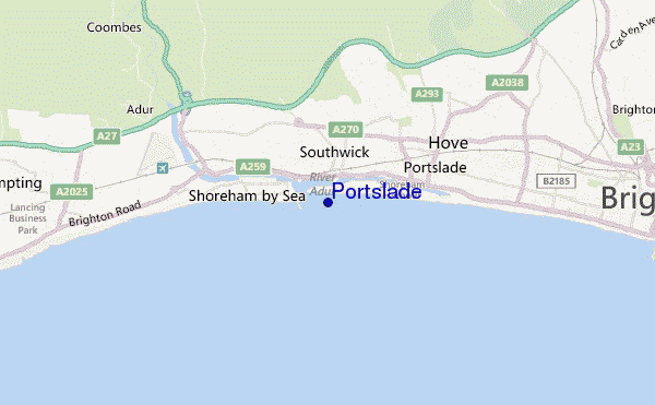 mappa di localizzazione di Portslade