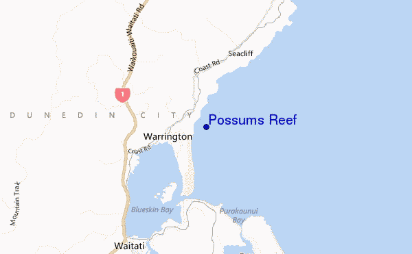 mappa di localizzazione di Possums Reef