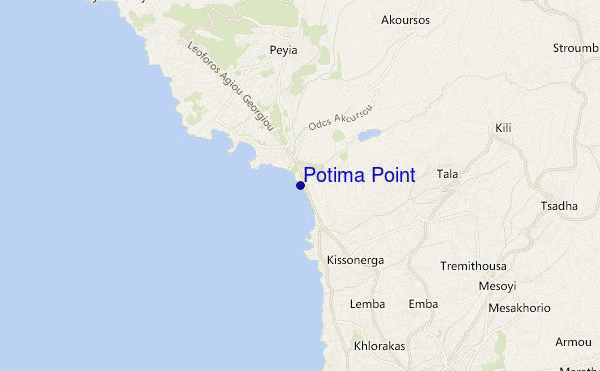 mappa di localizzazione di Potima Point