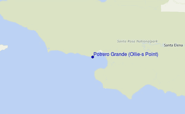 mappa di localizzazione di Potrero Grande (Ollie's Point)