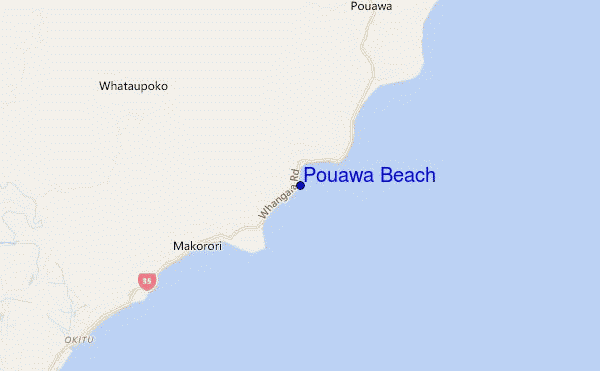 mappa di localizzazione di Pouawa Beach