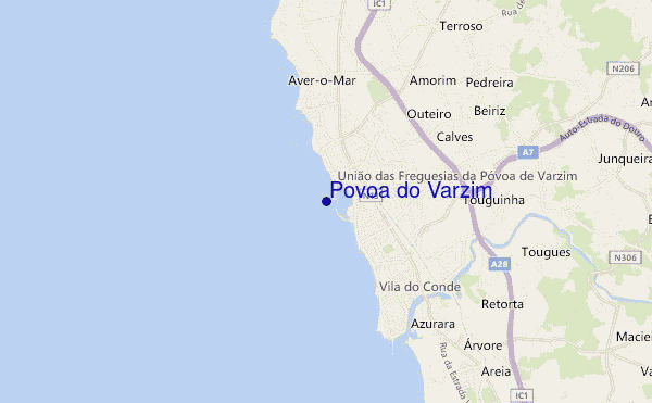 mappa di localizzazione di Povoa do Varzim