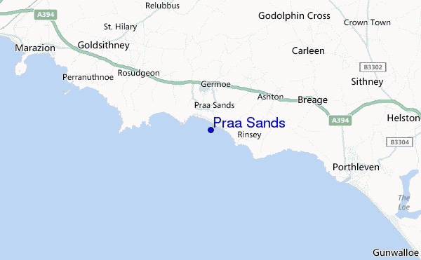 mappa di localizzazione di Praa Sands