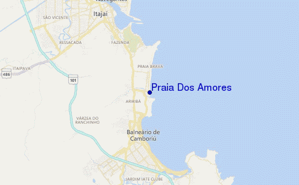 mappa di localizzazione di Praia Dos Amores
