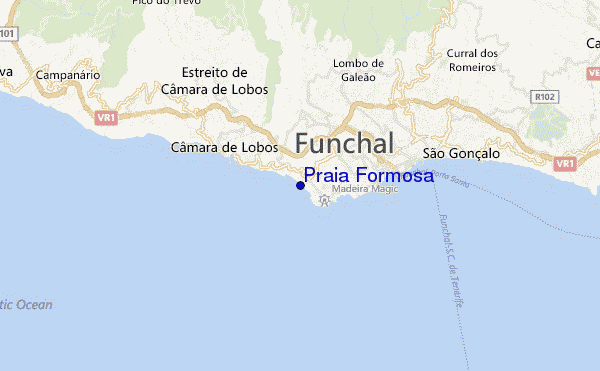 mappa di localizzazione di Praia Formosa