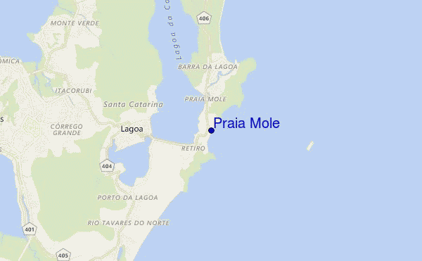 mappa di localizzazione di Praia Mole
