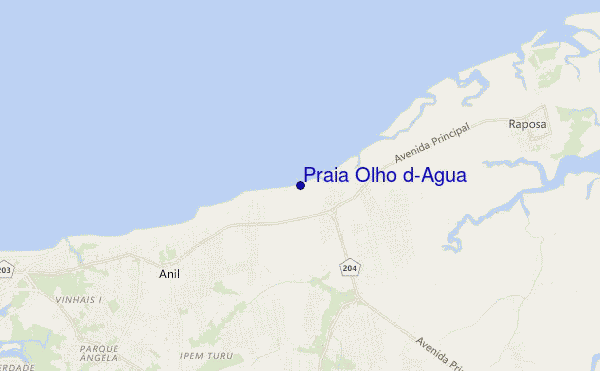 mappa di localizzazione di Praia Olho d'Agua