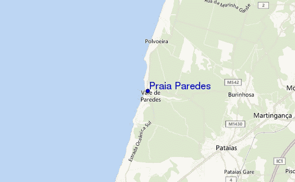 mappa di localizzazione di Praia Paredes