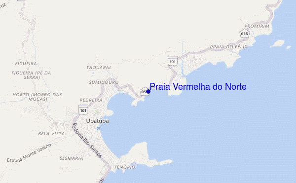 mappa di localizzazione di Praia Vermelha do Norte
