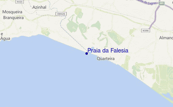 mappa di localizzazione di Praia da Falésia