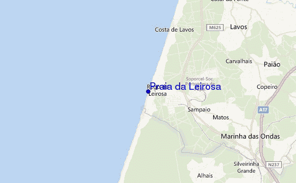 mappa di localizzazione di Praia da Leirosa