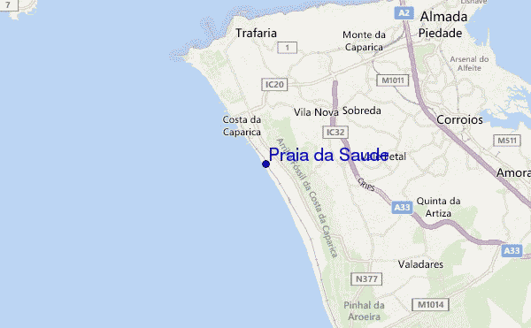 mappa di localizzazione di Praia da Saude