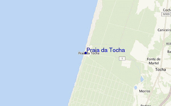 mappa di localizzazione di Praia da Tocha