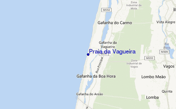 mappa di localizzazione di Praia da Vagueira