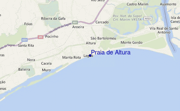 mappa di localizzazione di Praia de Altura