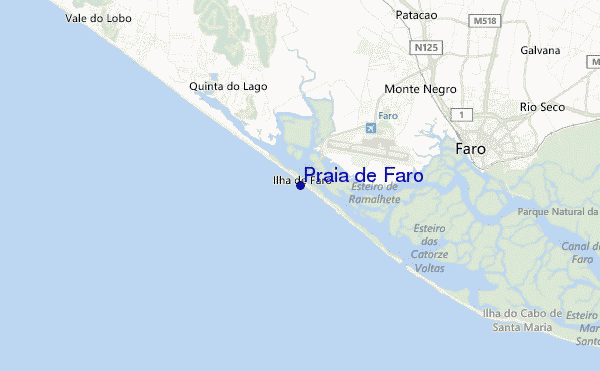 mappa di localizzazione di Praia de Faro