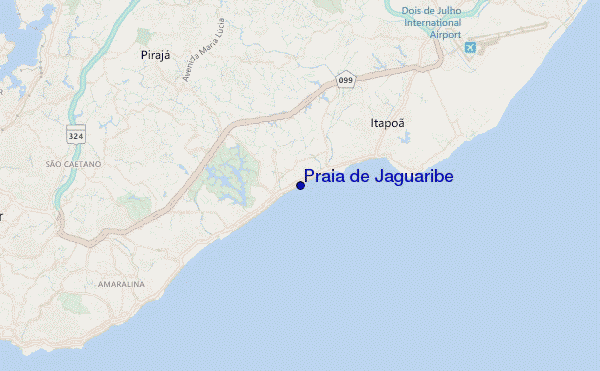 mappa di localizzazione di Praia de Jaguaribe