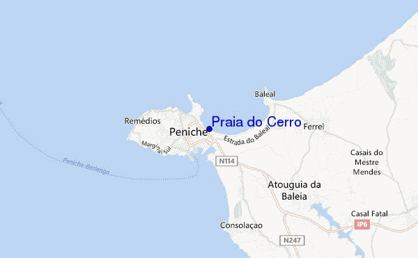 mappa di localizzazione di Praia do Cerro