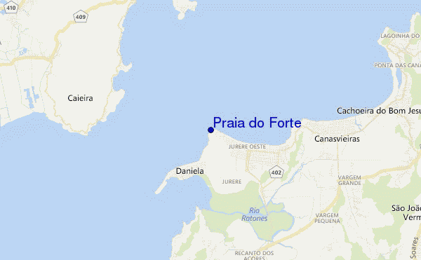 mappa di localizzazione di Praia do Forte