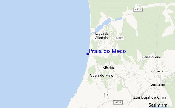 mappa di localizzazione di Praia do Meco