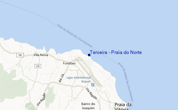 mappa di localizzazione di Terceira - Praia do Norte