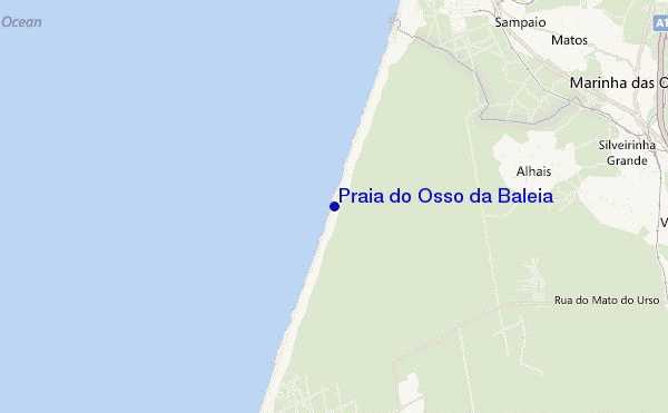 mappa di localizzazione di Praia do Osso da Baleia