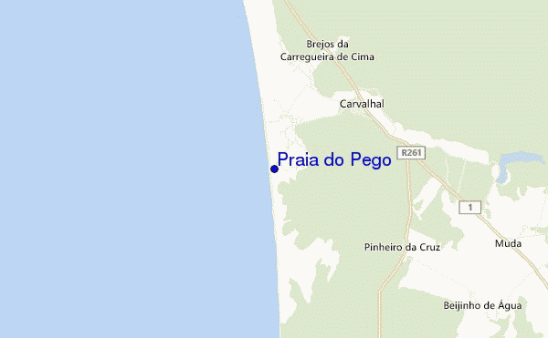 mappa di localizzazione di Praia do Pego
