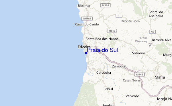 mappa di localizzazione di Praia do Sul