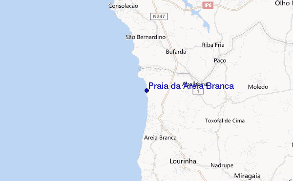 mappa di localizzazione di Praia da Areia Branca