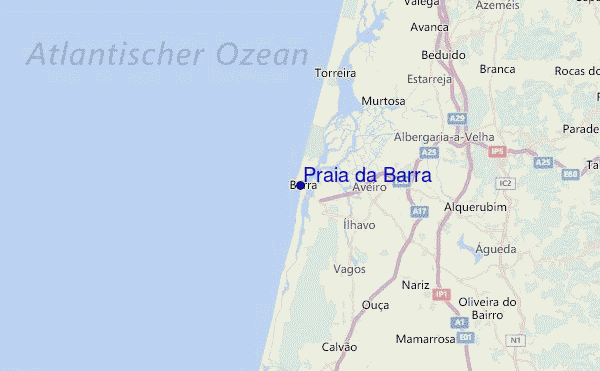 Praia da Barra Location Map