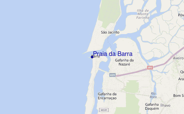 mappa di localizzazione di Praia da Barra