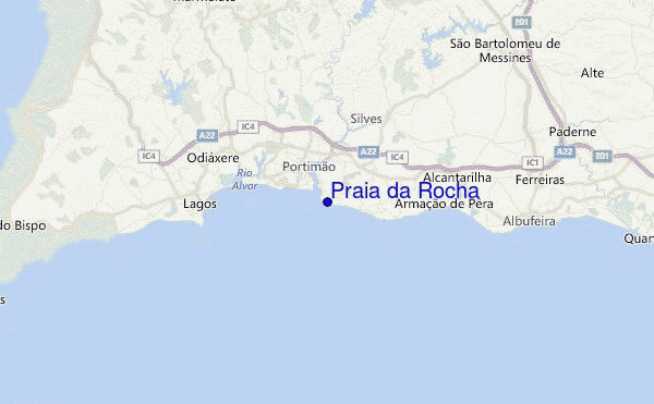 Praia da Rocha Location Map