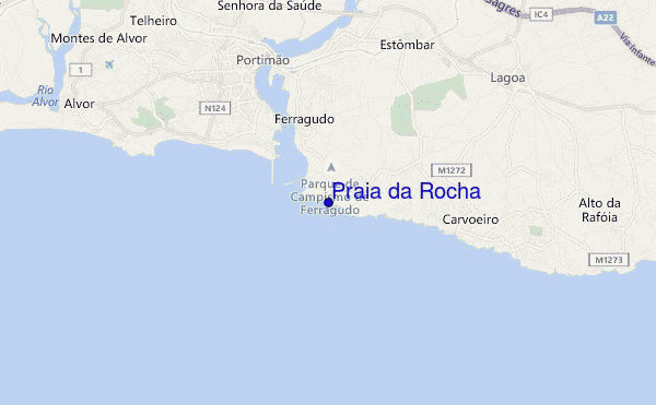 mappa di localizzazione di Praia da Rocha