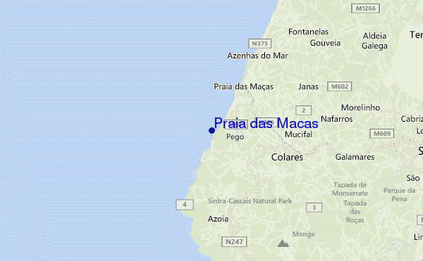 mappa di localizzazione di Praia das Macas