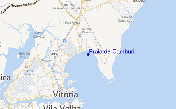 mappa di localizzazione di Praia de Camburi