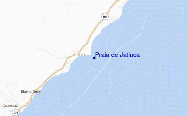 mappa di localizzazione di Praia de Jatiuca