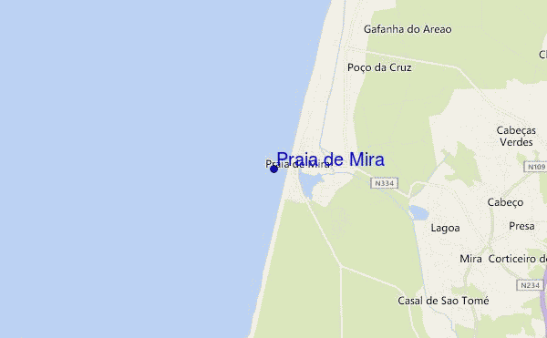 mappa di localizzazione di Praia de Mira