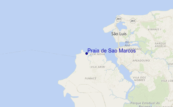 mappa di localizzazione di Praia de Sao Marcos
