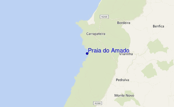 mappa di localizzazione di Praia do Amado