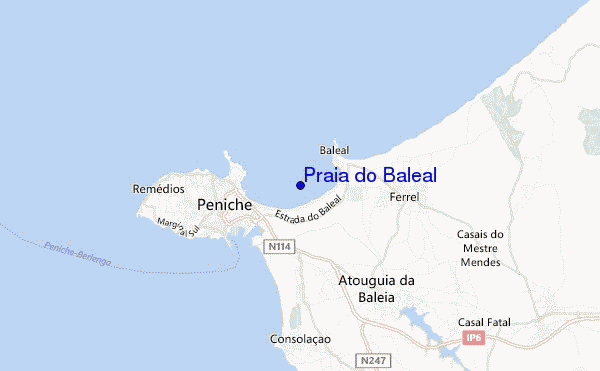 mappa di localizzazione di Praia do Baleal